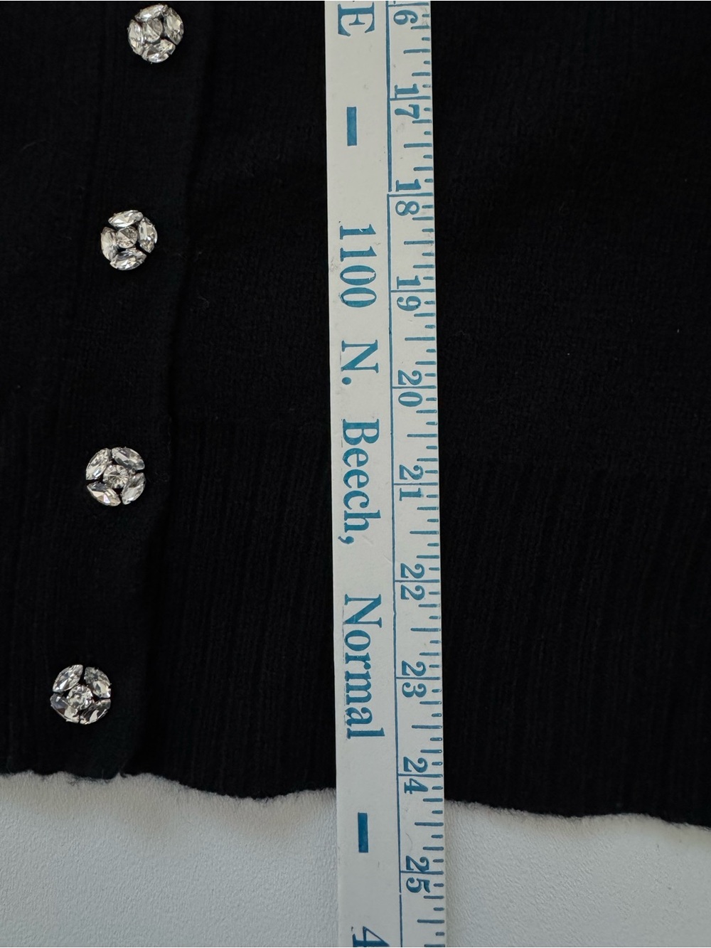 NWT J.Crew Milano-Stitch Lambswool Crystal Button Cinched-Waist Cardigan S - Picture 9 of 9